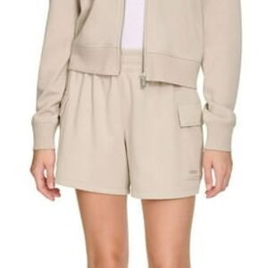DKNY Women's Terry Cargo Short Size M Cream NWT